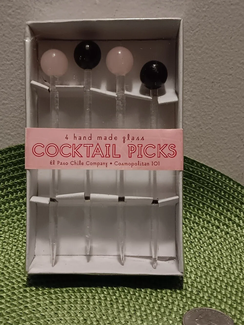 Handmade Glass Cocktail Picks 